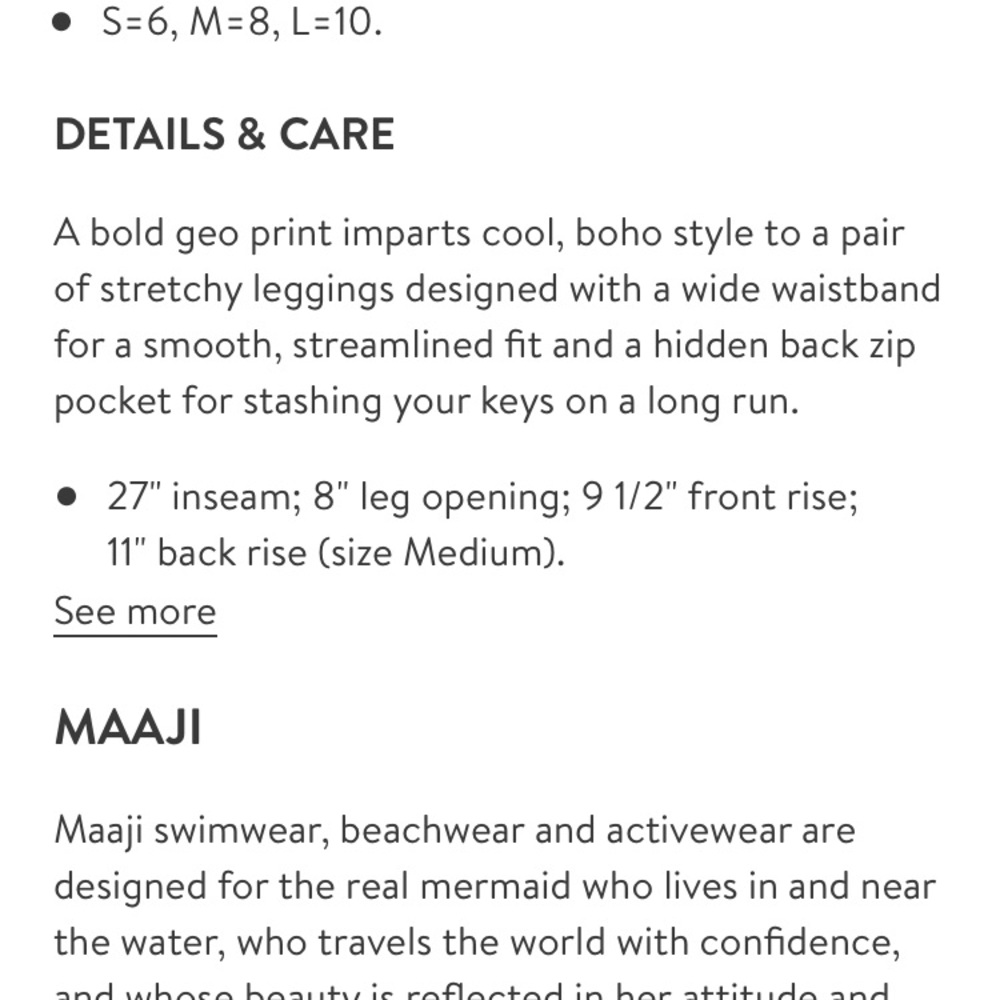 Maaji Boho Russet Soul Workout/Yoga Leggings - Picture 8 of 8